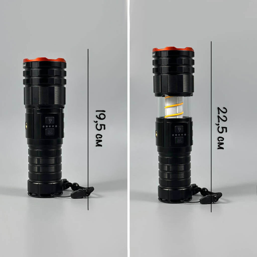 Фонарик Yemao YM-G521, Черный - № 2 Фонарик Yemao YM-G521, Черный - № 2