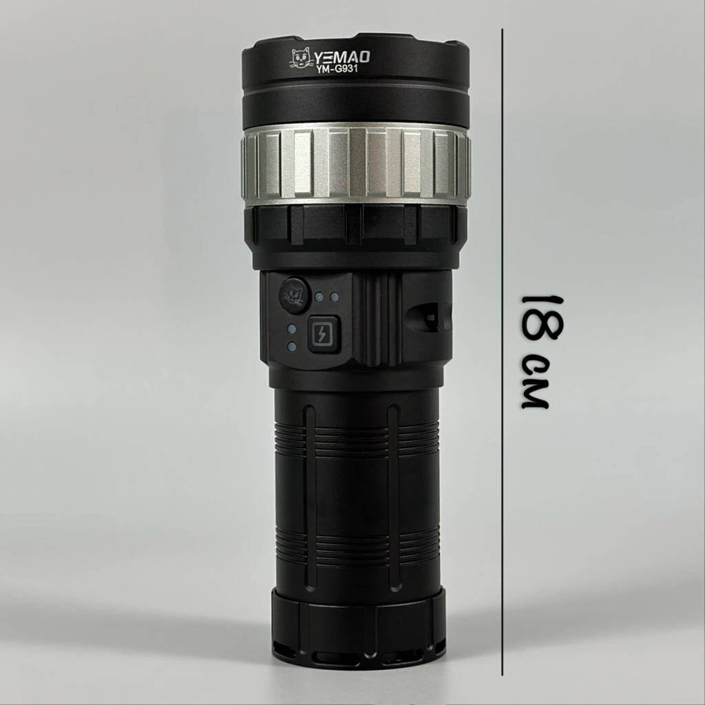 Фонарик Yemao YM-G931, Черный - № 2 Фонарик Yemao YM-G931, Черный - № 2