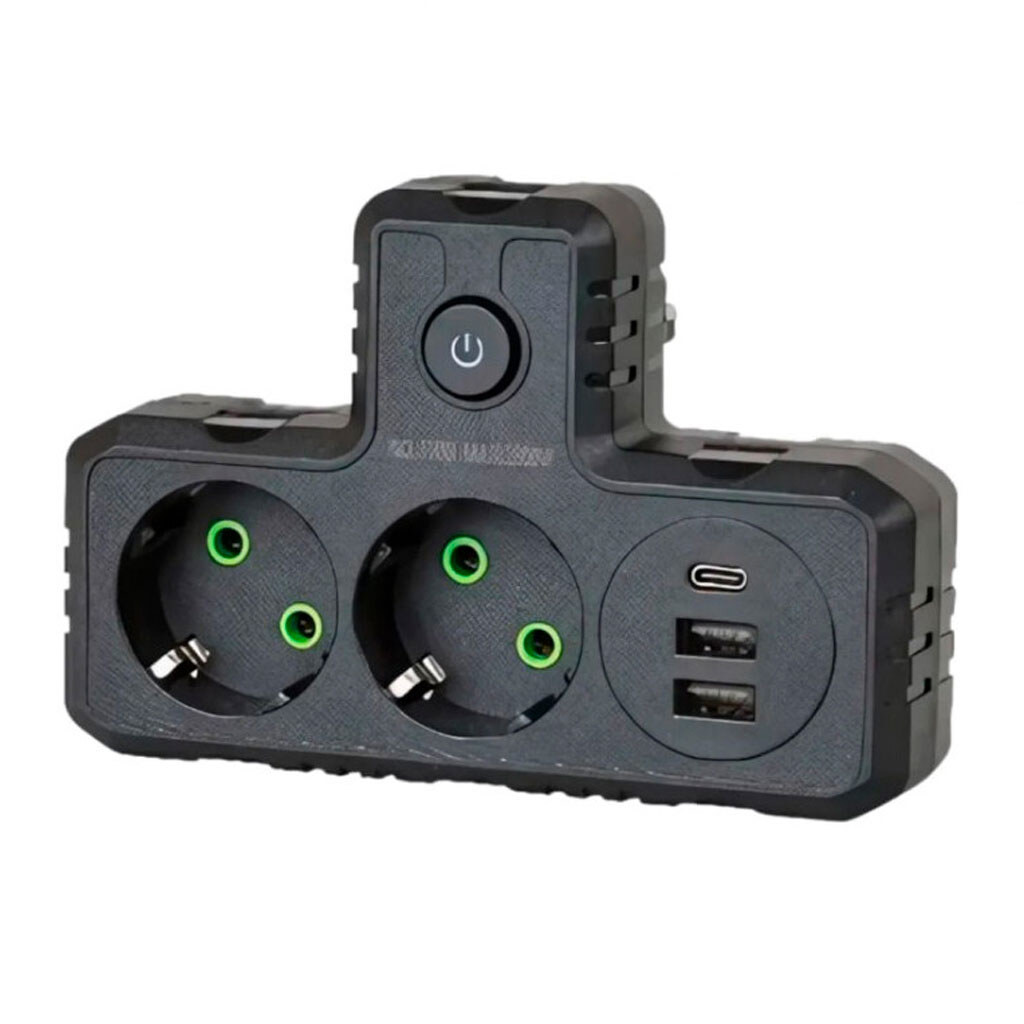 Сетевой разветвитель F303, Черный - № 1 Сетевой разветвитель F303, Черный - № 1