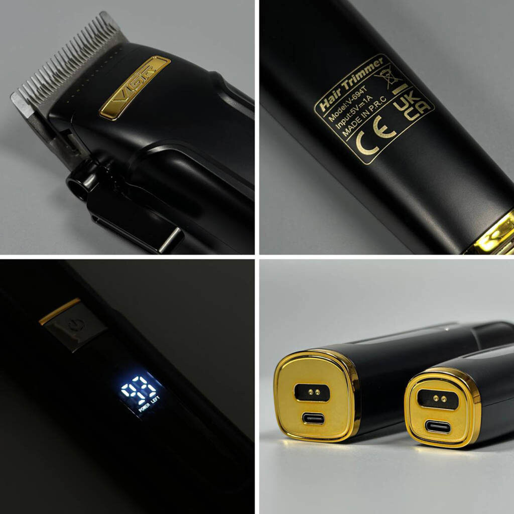 Машинка для стрижки VGR V-694 S2, Чорний - № 6 Машинка для стрижки VGR V-694 S2, Чорний - № 6