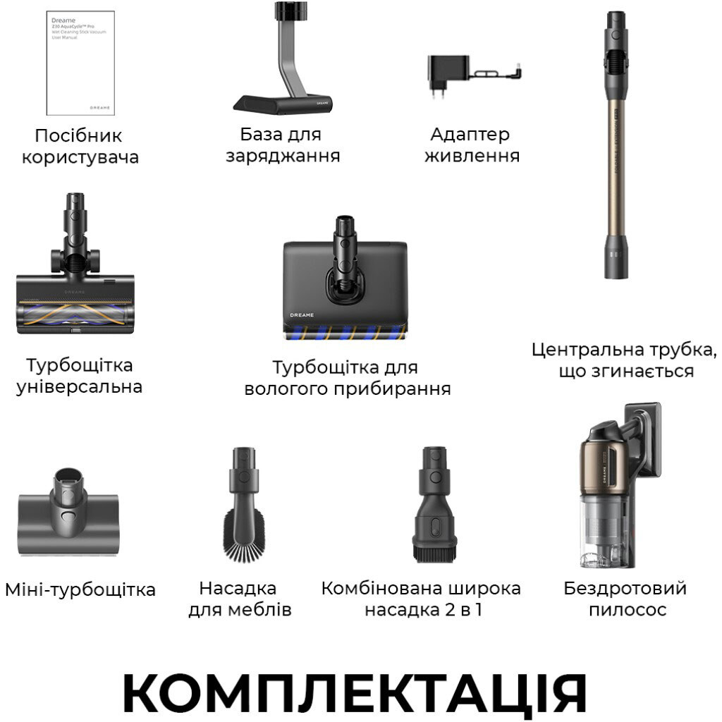 Аккумуляторный моющий пылесос Dreame Z30 AquaCycle Pro, Черный - № 14 Аккумуляторный моющий пылесос Dreame Z30 AquaCycle Pro, Черный - № 14