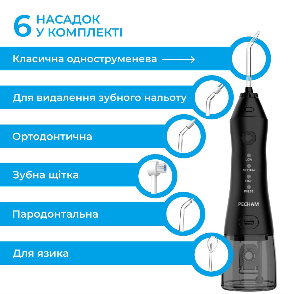 Іригатор Pecham Travel PC-1581, Чорний - № 3 Іригатор Pecham Travel PC-1581, Чорний - № 3