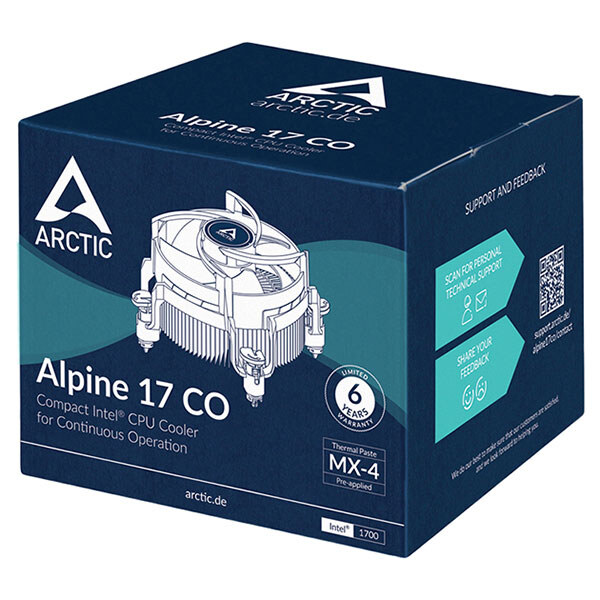Кулер процессорный Arctic Alpine 17 CO, Черный - № 8 Кулер процессорный Arctic Alpine 17 CO, Черный - № 8