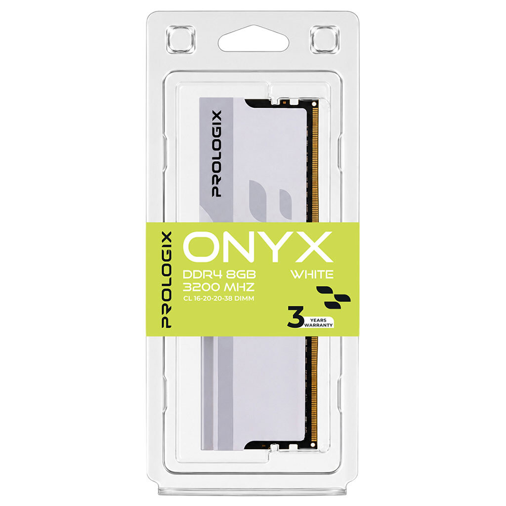 Модуль памяти Prologix Onyx PRO8GB3200YW4, 8 Гб., Белый - № 4 Модуль памяти Prologix Onyx PRO8GB3200YW4, 8 Гб., Белый - № 4