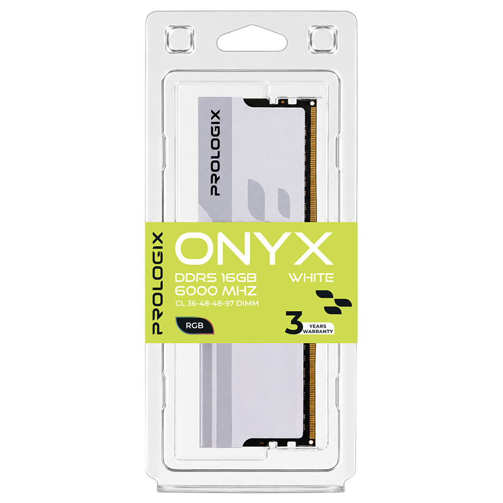 Модуль пам'яті Prologix Onyx PRO16GB6000YWR5, 16 Гб., Білий - № 4 Модуль пам'яті Prologix Onyx PRO16GB6000YWR5, 16 Гб., Білий - № 4