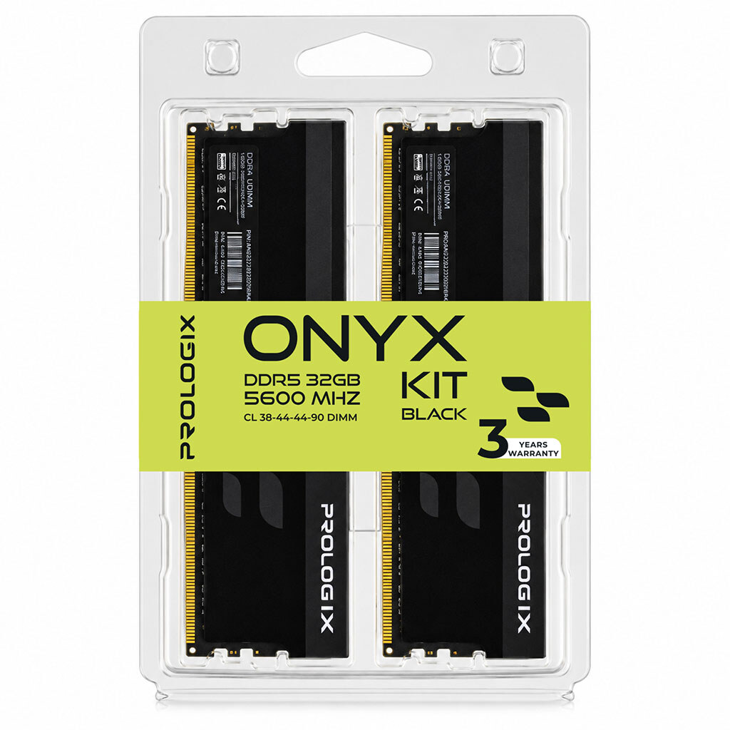 Модуль пам'яті Prologix Onyx PRO32GB5600YB5K, 32 Гб., Чорний - № 4 Модуль пам'яті Prologix Onyx PRO32GB5600YB5K, 32 Гб., Чорний - № 4
