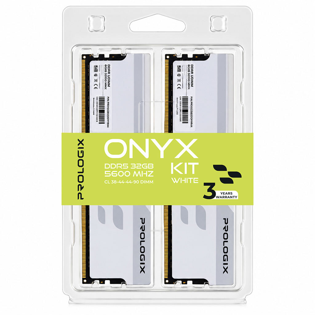 Модуль пам'яті Prologix Onyx PRO32GB5600YW5K, 32 Гб., Білий - № 4 Модуль пам'яті Prologix Onyx PRO32GB5600YW5K, 32 Гб., Білий - № 4