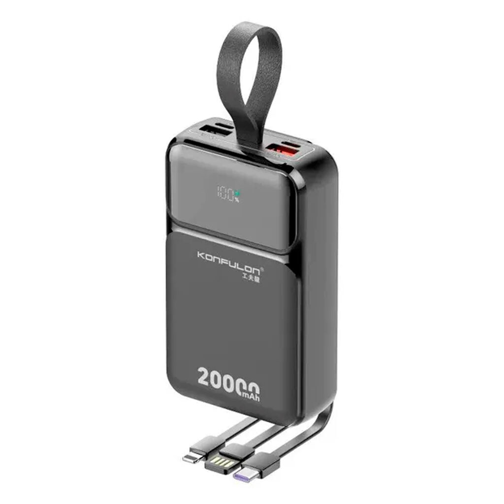 Портативна батарея (Power Bank) Konfulon A54Q, 20000 mAh, Чорний - № 1 Портативна батарея (Power Bank) Konfulon A54Q, 20000 mAh, Чорний - № 1
