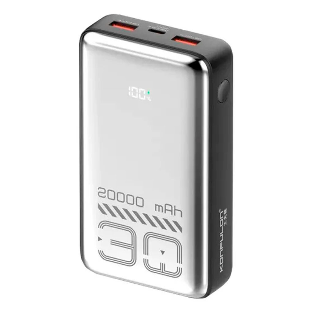 Портативна батарея (Power Bank) Konfulon A76Q, 20000 mAh, Чорний - № 1 Портативна батарея (Power Bank) Konfulon A76Q, 20000 mAh, Чорний - № 1