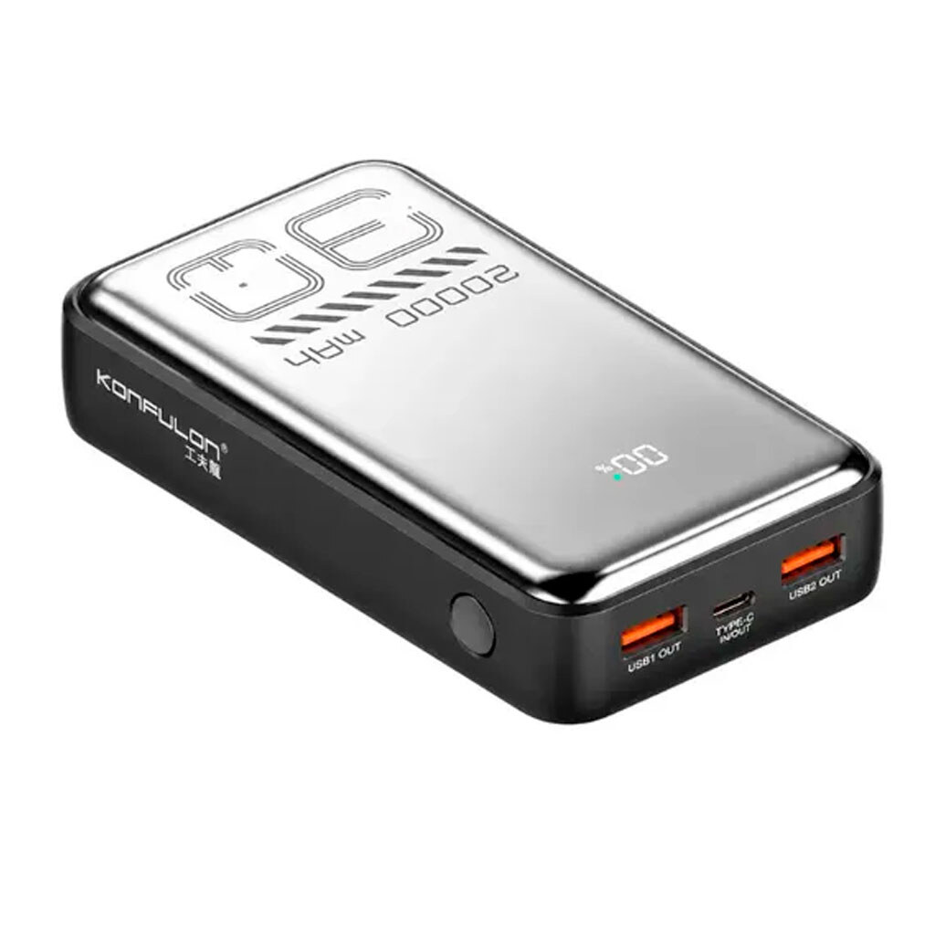 Портативна батарея (Power Bank) Konfulon A76Q, 20000 mAh, Чорний - № 2 Портативна батарея (Power Bank) Konfulon A76Q, 20000 mAh, Чорний - № 2