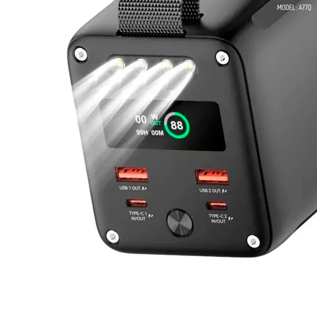 Портативна батарея (Power Bank) Konfulon A77Q, 60000 mAh, Зелений - № 2 Портативна батарея (Power Bank) Konfulon A77Q, 60000 mAh, Зелений - № 2