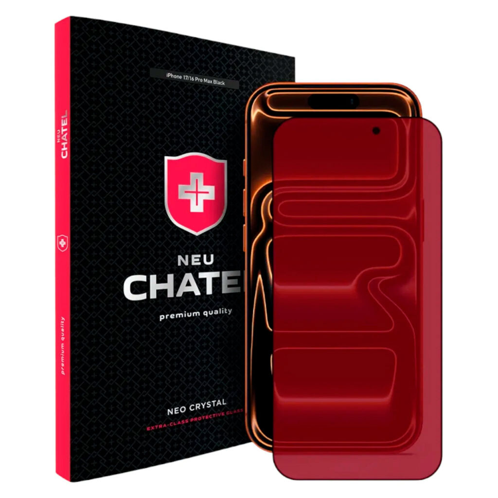 Защитное стекло Apple iPhone 16 Pro Max, NEU Chatel, Антишпион, Черный - № 1 Защитное стекло Apple iPhone 16 Pro Max, NEU Chatel, Антишпион, Черный - № 1