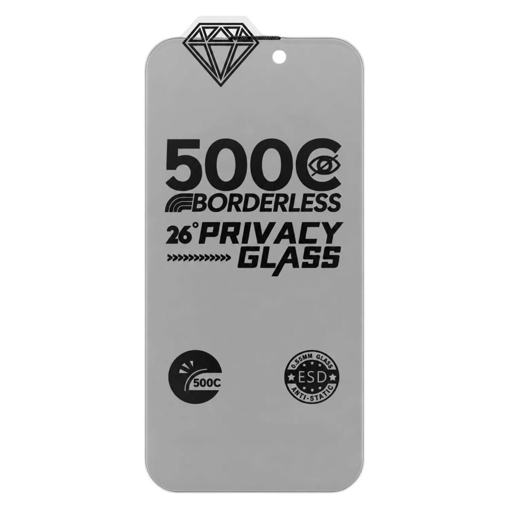 Защитное стекло Apple iPhone 18 Pro Max, MAX-G Borderless 500C, Антишпион, Прозрачный - № 2 Защитное стекло Apple iPhone 18 Pro Max, MAX-G Borderless 500C, Антишпион, Прозрачный - № 2