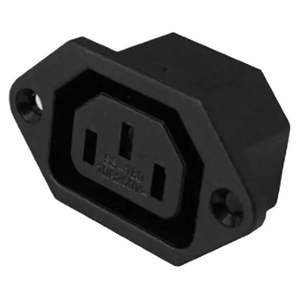 Гнездо сетевое AC-14-16 H-1.2mm (C16) защелкой, Черный - № 1 Гнездо сетевое AC-14-16 H-1.2mm (C16) защелкой, Черный - № 1