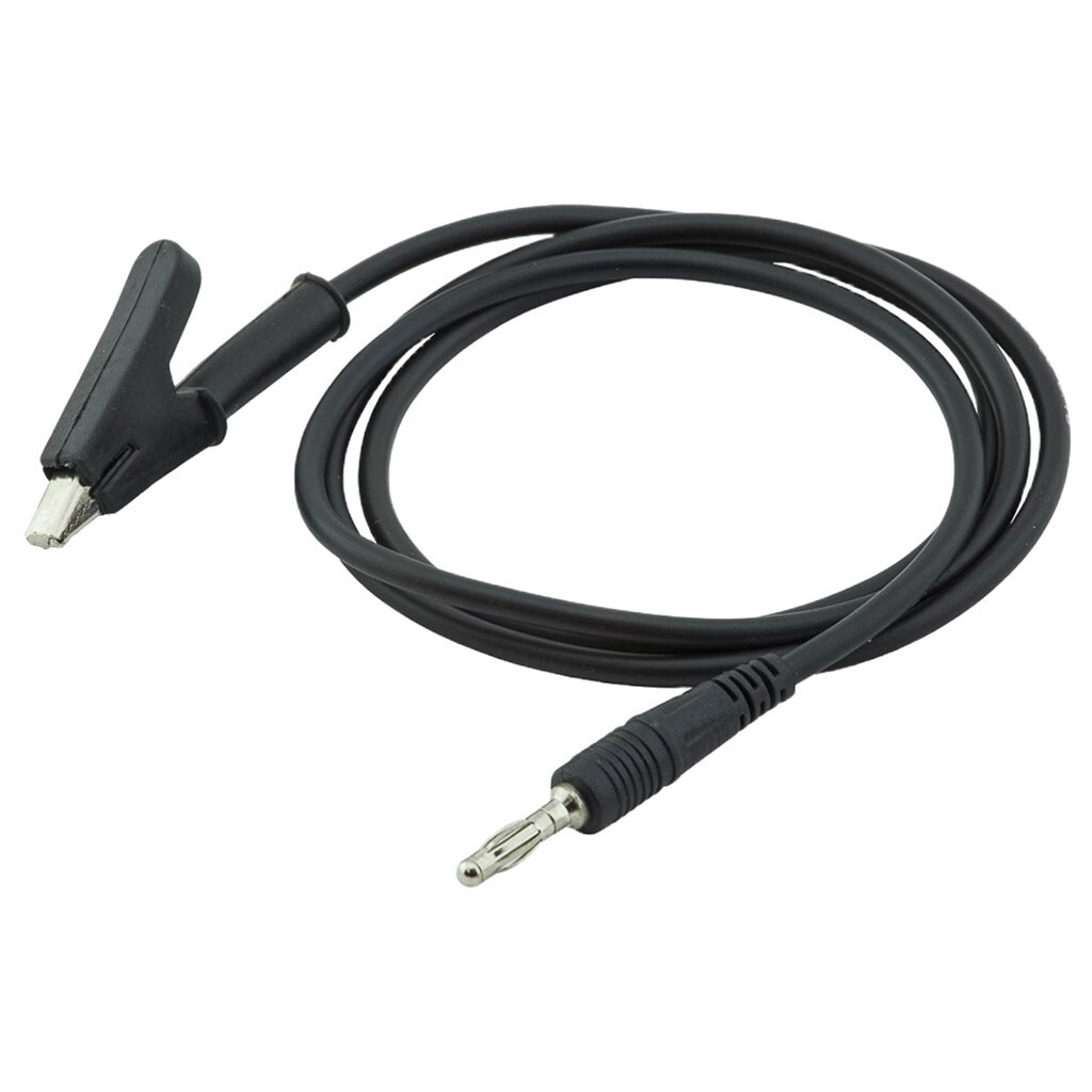Кабель Банан - крокодил J70056C, 1mm2, 1м, Черный - № 1 Кабель Банан - крокодил J70056C, 1mm2, 1м, Черный - № 1