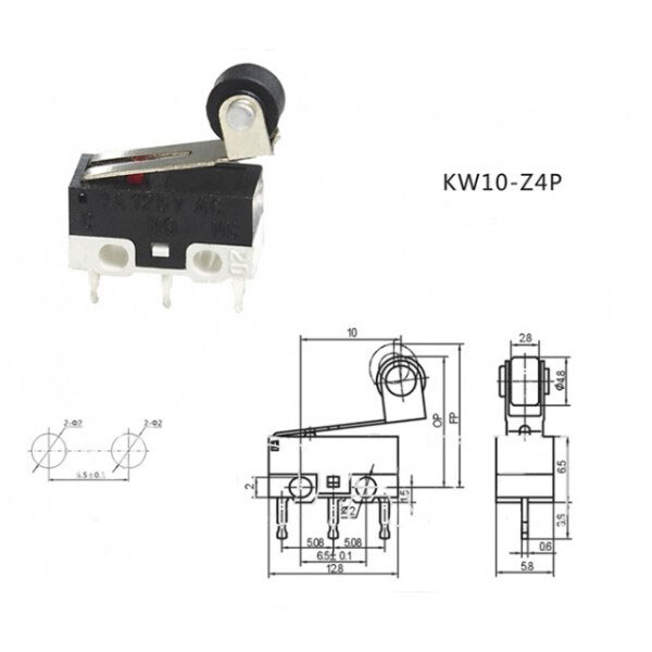 Микропереключатель KW10-Z4P - № 2 Микропереключатель KW10-Z4P - № 2