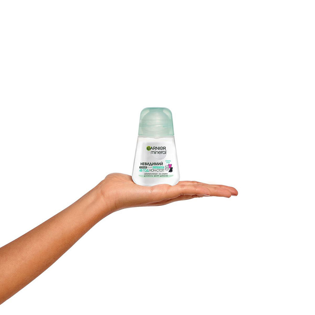 Антиперспирант женский GARNIER Mineral Невидимый "Свежесть алоэ", шариковый, 50 мл - № 3 Антиперспирант женский GARNIER Mineral Невидимый "Свежесть алоэ", шариковый, 50 мл - № 3