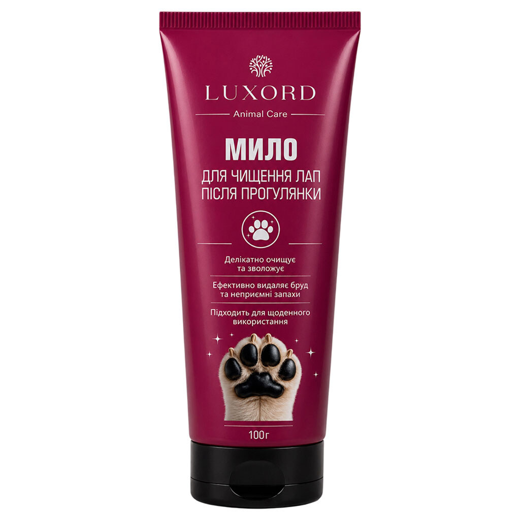 Мыло для чистки лап кошек, собак LUXORD, 100 г - № 1 Мыло для чистки лап кошек, собак LUXORD, 100 г - № 1