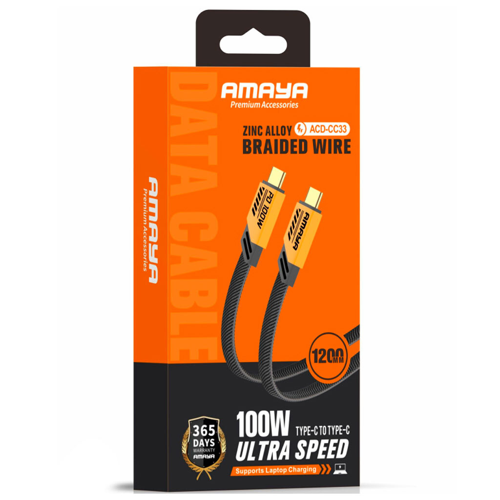 USB кабель Amaya 33CC, Type-C, 1.2 м., Жовтий - № 2 USB кабель Amaya 33CC, Type-C, 1.2 м., Жовтий - № 2