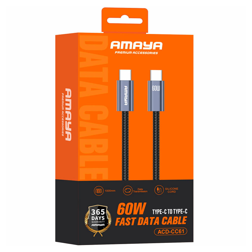USB кабель Amaya 61CC, Type-C, 1.0 м., Серый - № 2 USB кабель Amaya 61CC, Type-C, 1.0 м., Серый - № 2