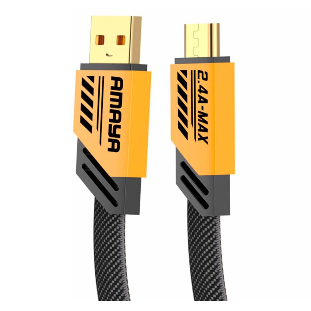 USB кабель Amaya M33, MicroUSB, 1.0 м., Желтый - № 1 USB кабель Amaya M33, MicroUSB, 1.0 м., Желтый - № 1