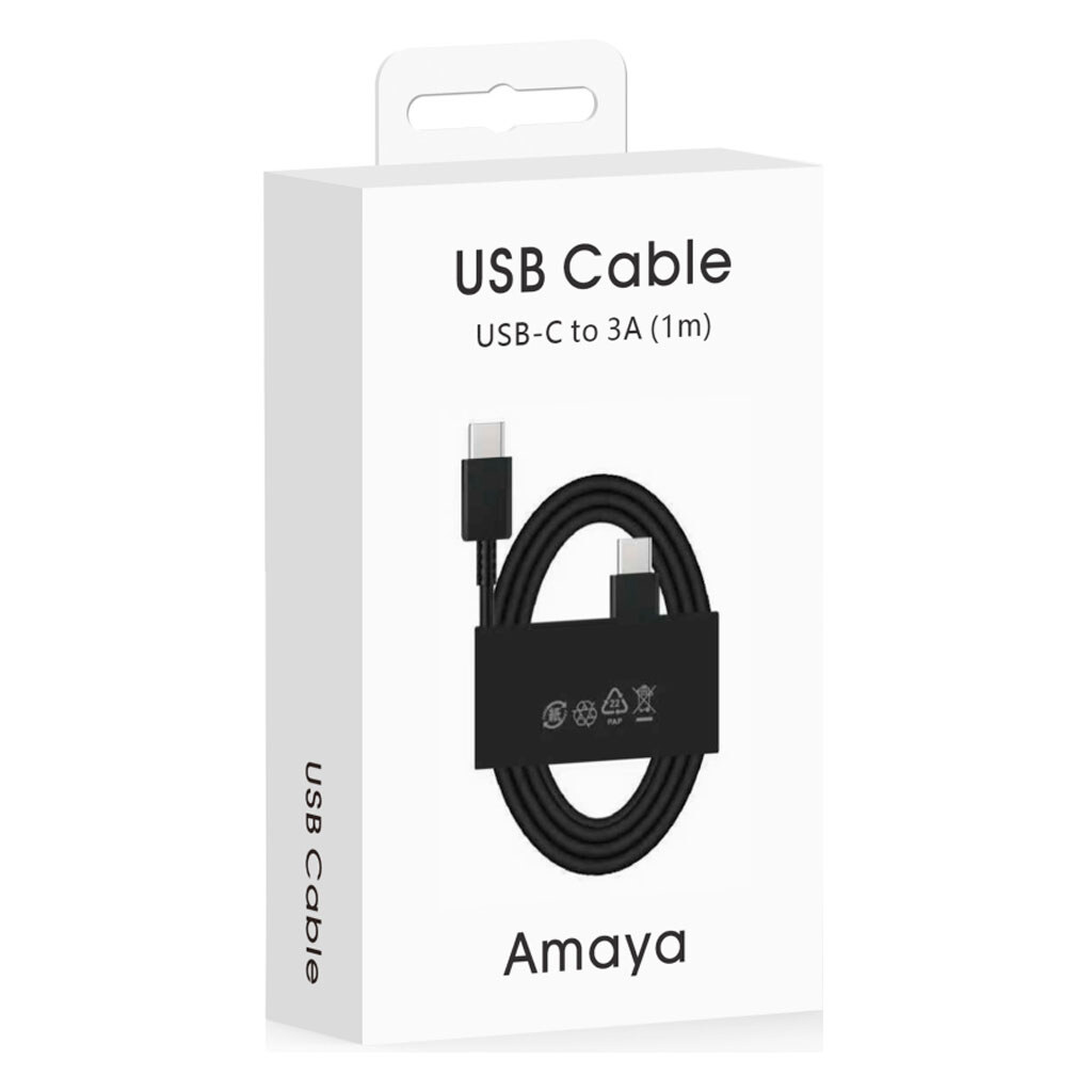 USB кабель Amaya SD10CC, Type-C, 1.0 м., Чорний - № 3 USB кабель Amaya SD10CC, Type-C, 1.0 м., Чорний - № 3