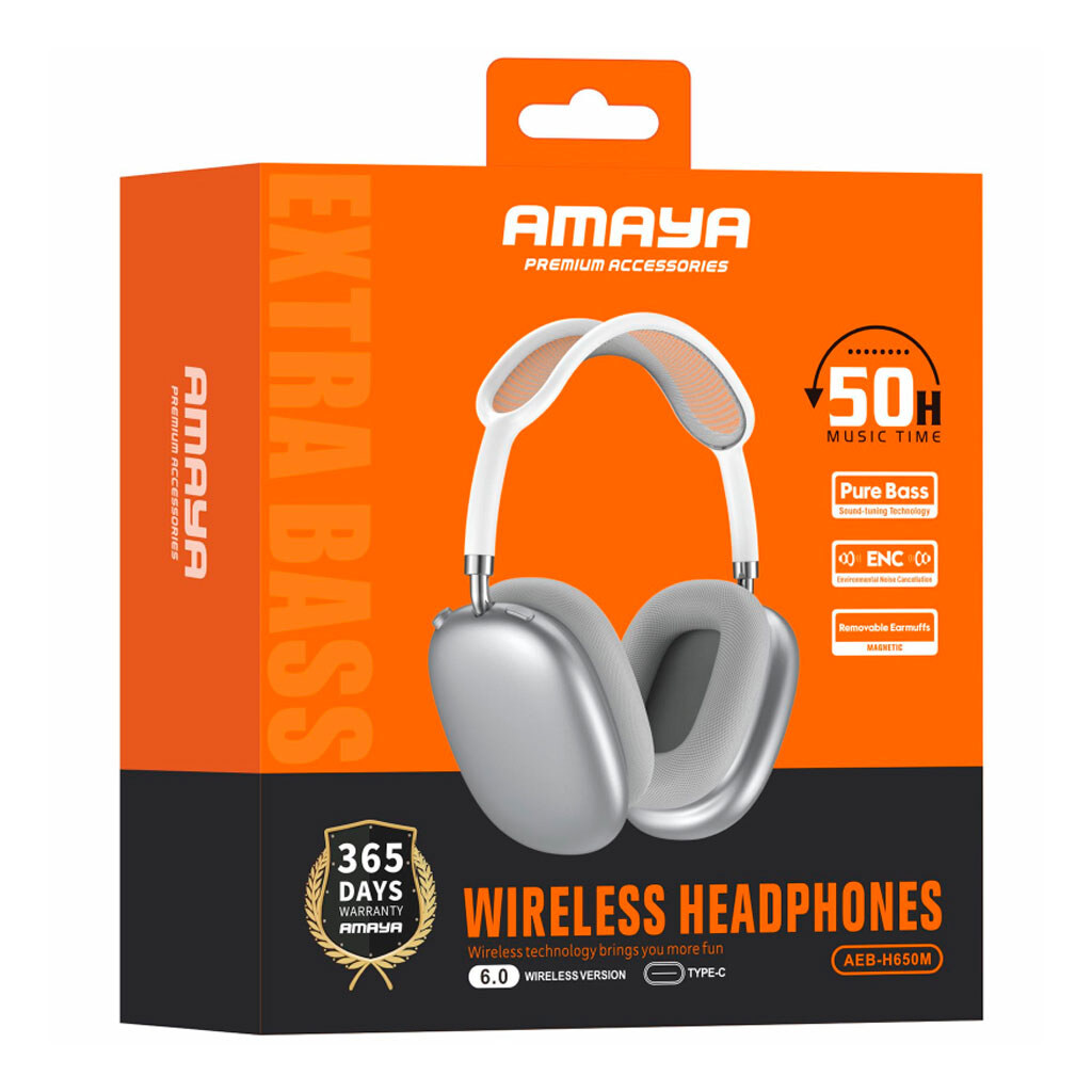 Bluetooth-гарнітура Amaya H650M, Стерео, Білий - № 2 Bluetooth-гарнітура Amaya H650M, Стерео, Білий - № 2