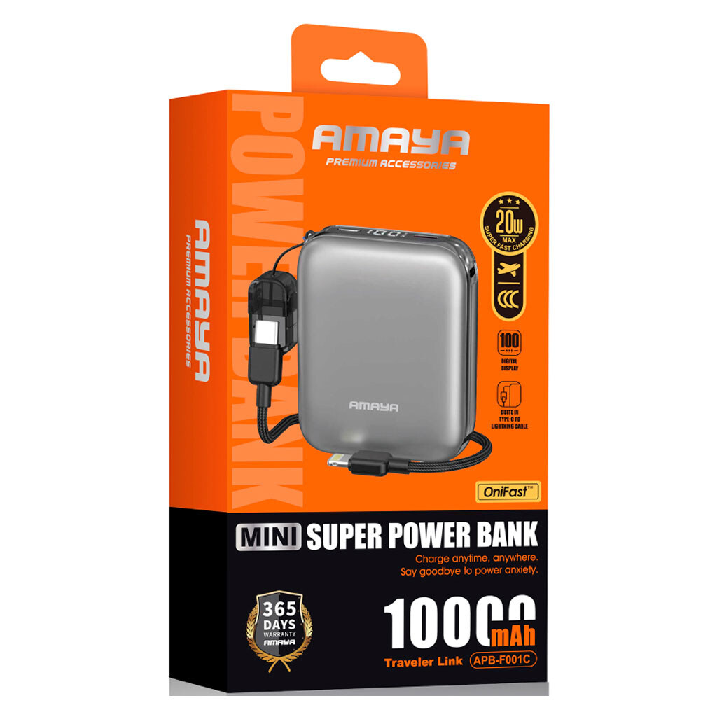 Портативная батарея (Power Bank) Amaya F001C, 10000 mAh, Серый - № 2 Портативная батарея (Power Bank) Amaya F001C, 10000 mAh, Серый - № 2