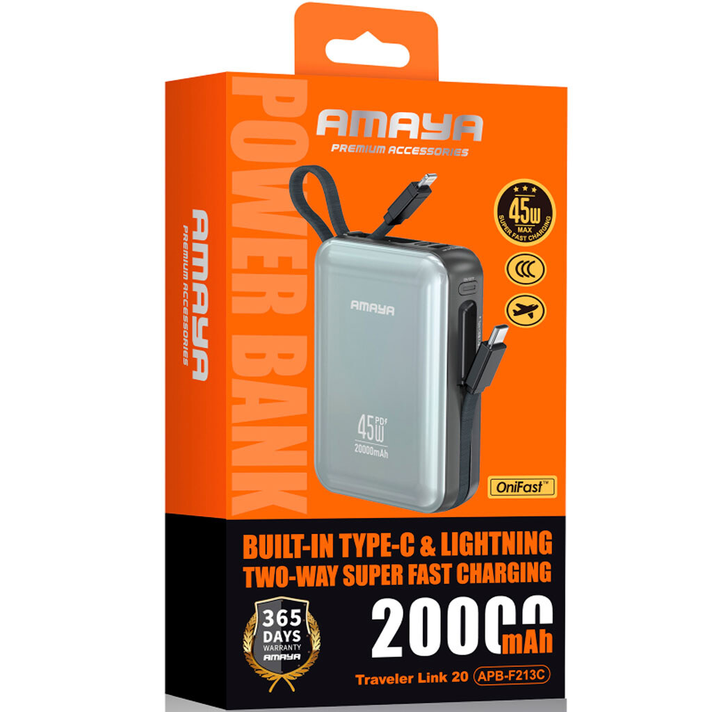 Портативная батарея (Power Bank) Amaya F213C, 20000 mAh, Серый - № 2 Портативная батарея (Power Bank) Amaya F213C, 20000 mAh, Серый - № 2