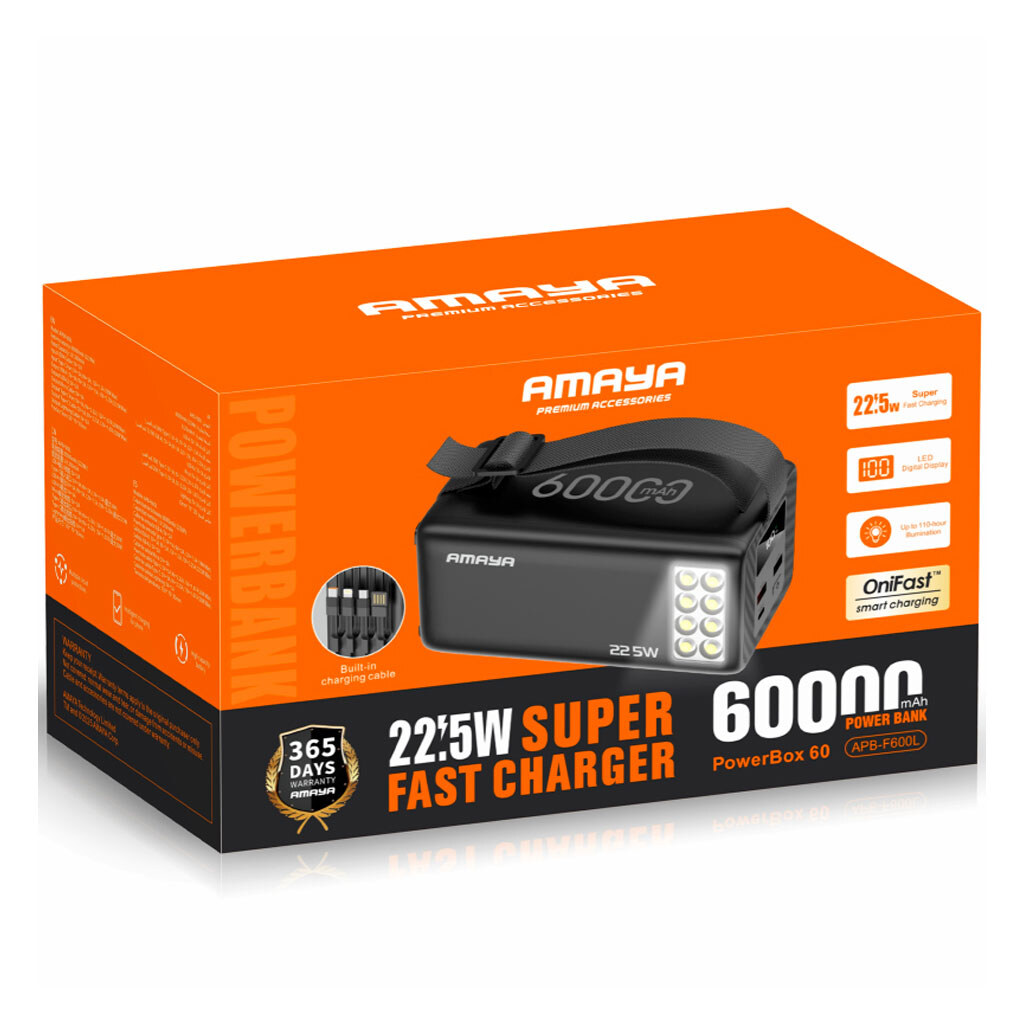 Портативная батарея (Power Bank) Amaya F600L, 60000 mAh, Черный - № 2 Портативная батарея (Power Bank) Amaya F600L, 60000 mAh, Черный - № 2