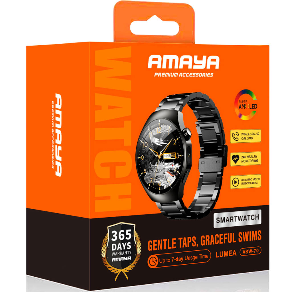 Розумний годинник Amaya ASW-70, Чорний - № 2 Розумний годинник Amaya ASW-70, Чорний - № 2