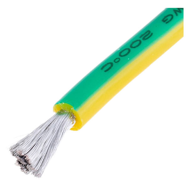 Силиконовый провод 9AWG, 6mm2-1200/0.08TS, жёлто-зелёный - № 1 Силиконовый провод 9AWG, 6mm2-1200/0.08TS, жёлто-зелёный - № 1