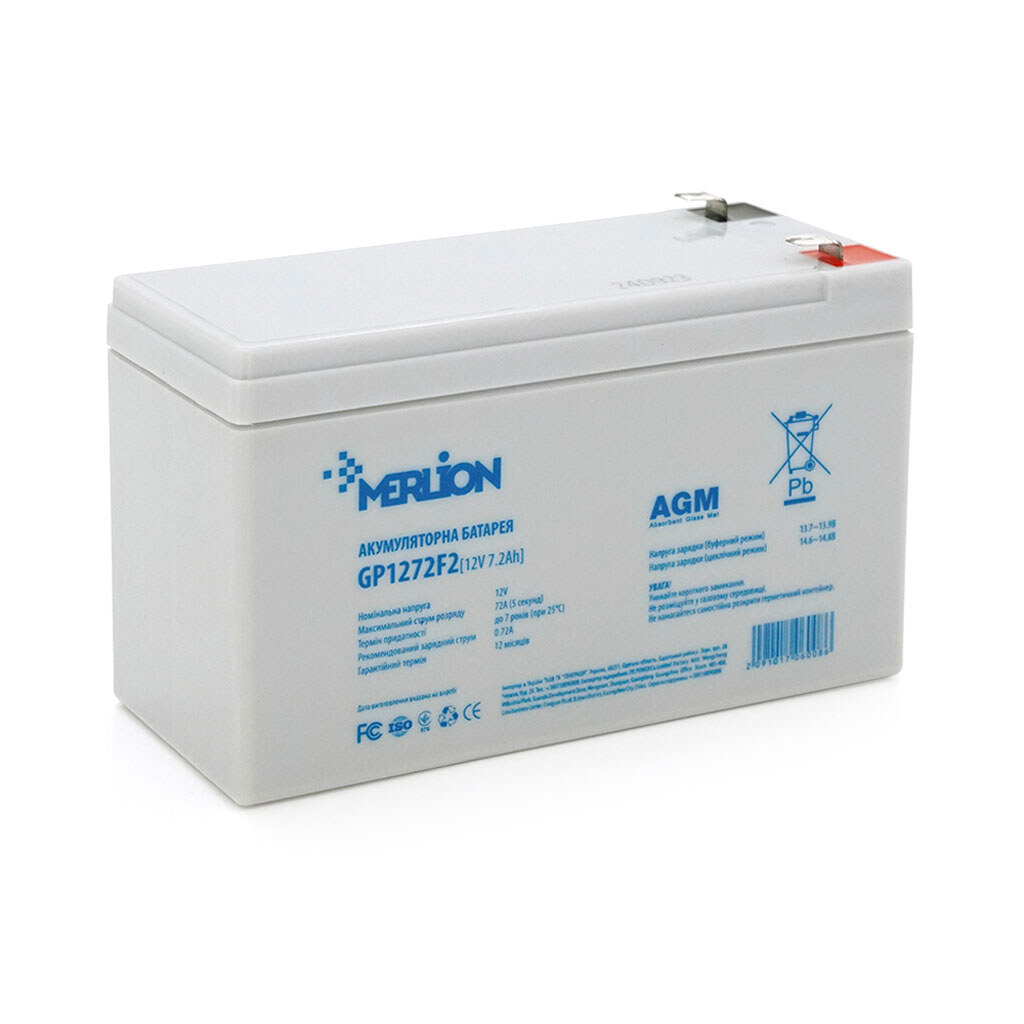 Акумуляторна батарея MERLION AGM GP1272F2 - № 1 Акумуляторна батарея MERLION AGM GP1272F2 - № 1