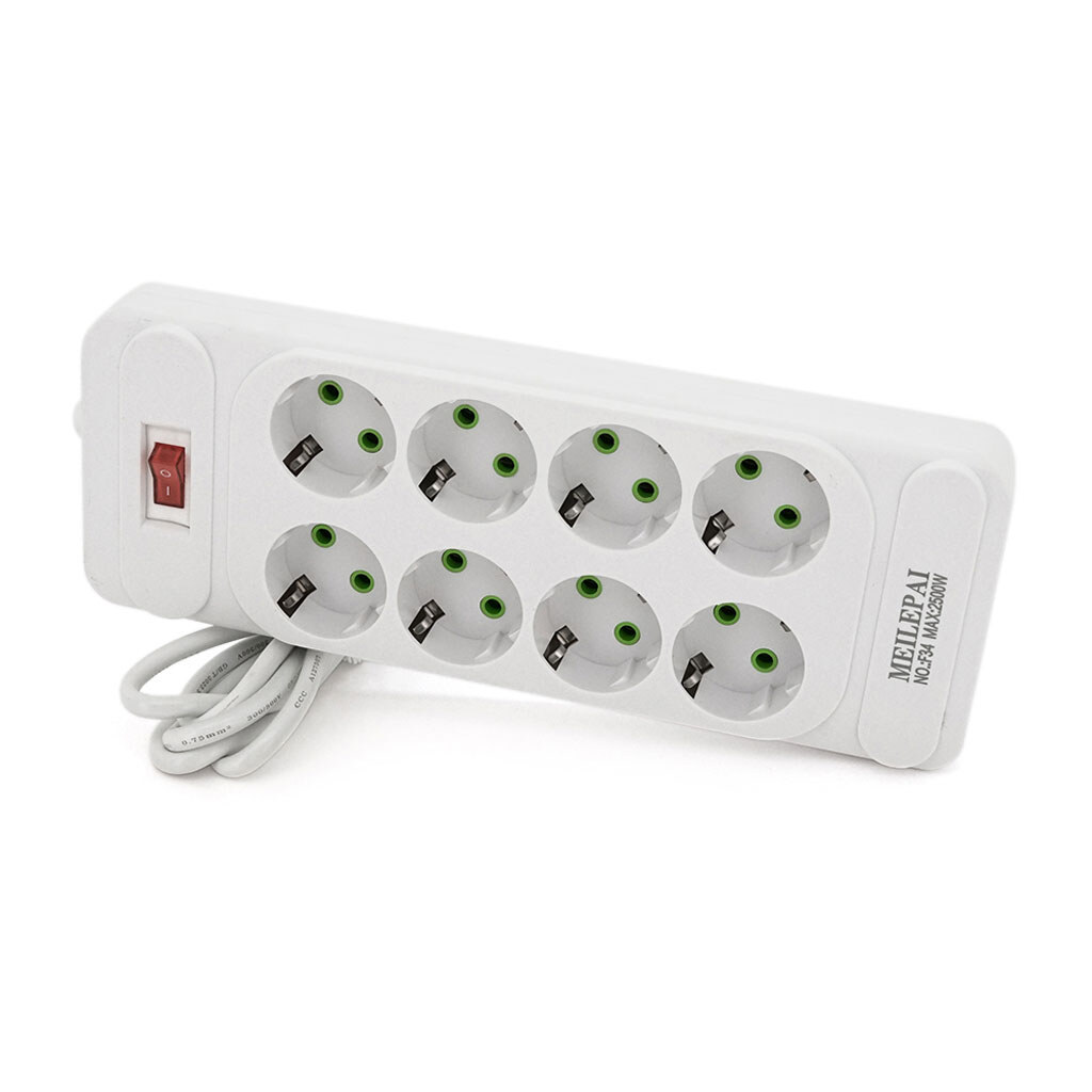 Мережевий фільтр Meilepai F34, 2.0 м., Білий - № 1 Мережевий фільтр Meilepai F34, 2.0 м., Білий - № 1