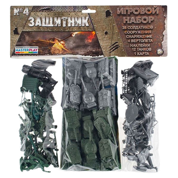 Военный набор "Защитник №4", Colorplast, Зеленый - № 1 Военный набор "Защитник №4", Colorplast, Зеленый - № 1