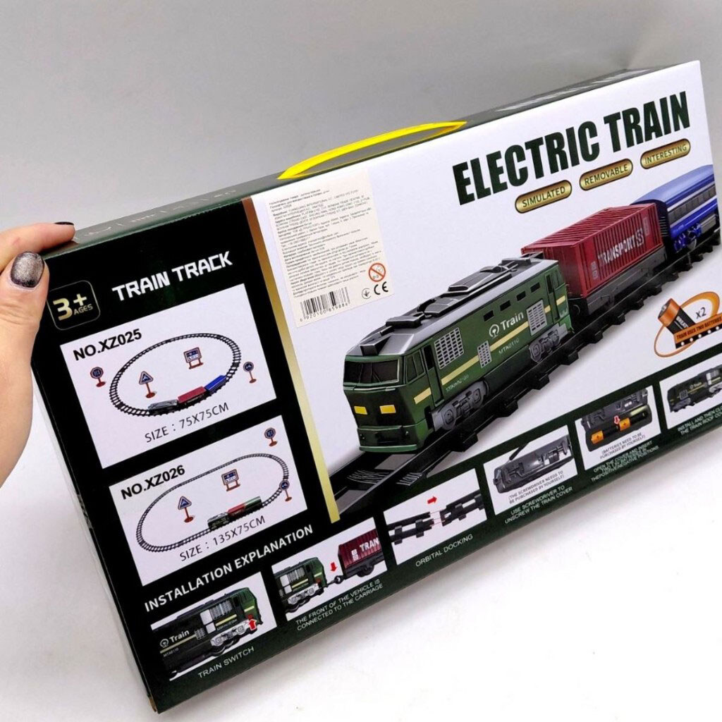Железная дорога на батарейках, в коробке, р. 42.5x6.5x24 см, Yg Toys - № 3 Железная дорога на батарейках, в коробке, р. 42.5x6.5x24 см, Yg Toys - № 3