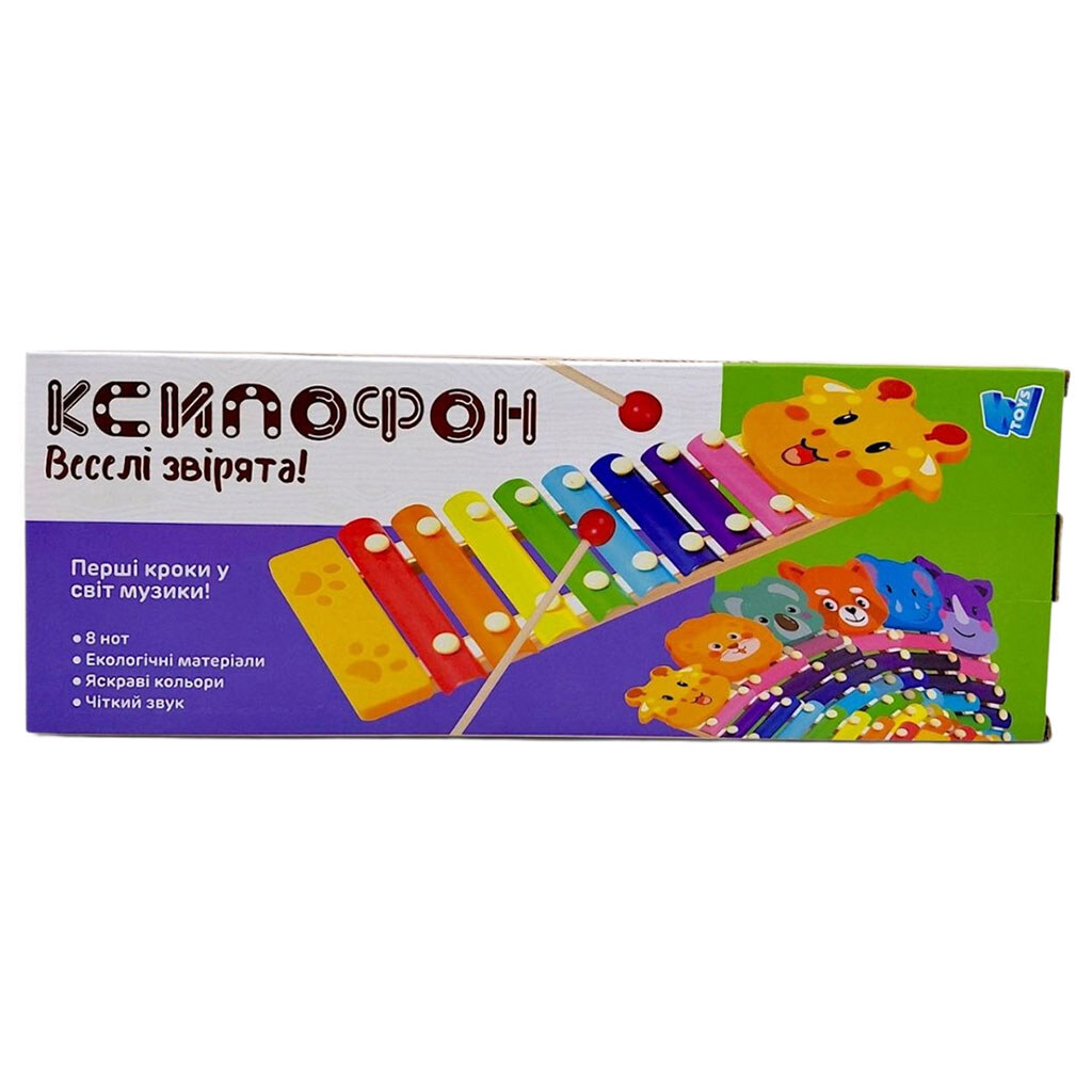 Ксилофон "Животные: ЖИРАф", деревянный, 8 нот, молоточки, в коробке, Wtoys - № 2 Ксилофон "Животные: ЖИРАф", деревянный, 8 нот, молоточки, в коробке, Wtoys - № 2