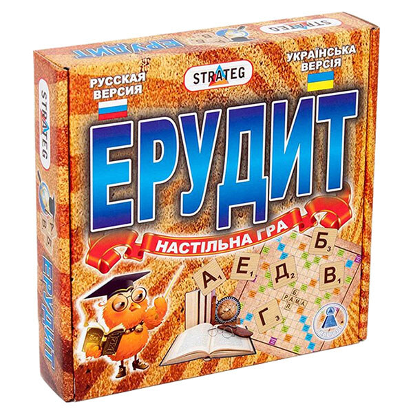 Настольная игра "Эрудит", Strateg, Разноцветный - № 1 Настольная игра "Эрудит", Strateg, Разноцветный - № 1
