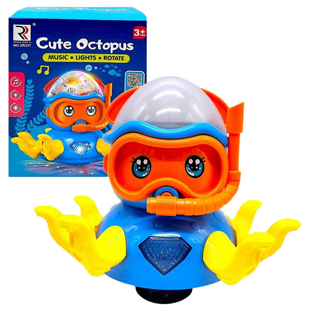 Восьминіг-дайвер на батарейках, у коробці, Yg Toys, Блакитний - № 2 Восьминіг-дайвер на батарейках, у коробці, Yg Toys, Блакитний - № 2