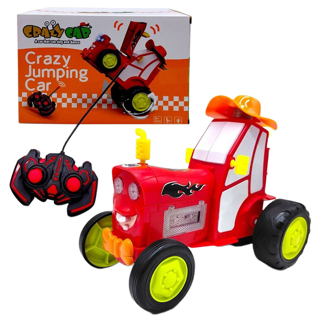 Трактор, танцующий "CrazyCar" на радиоуправлении, акум. USB, музыка, свет, танцует, кор.24x14x16см, Mic, Красный - № 2 Трактор, танцующий "CrazyCar" на радиоуправлении, акум. USB, музыка, свет, танцует, кор.24x14x16см, Mic, Красный - № 2