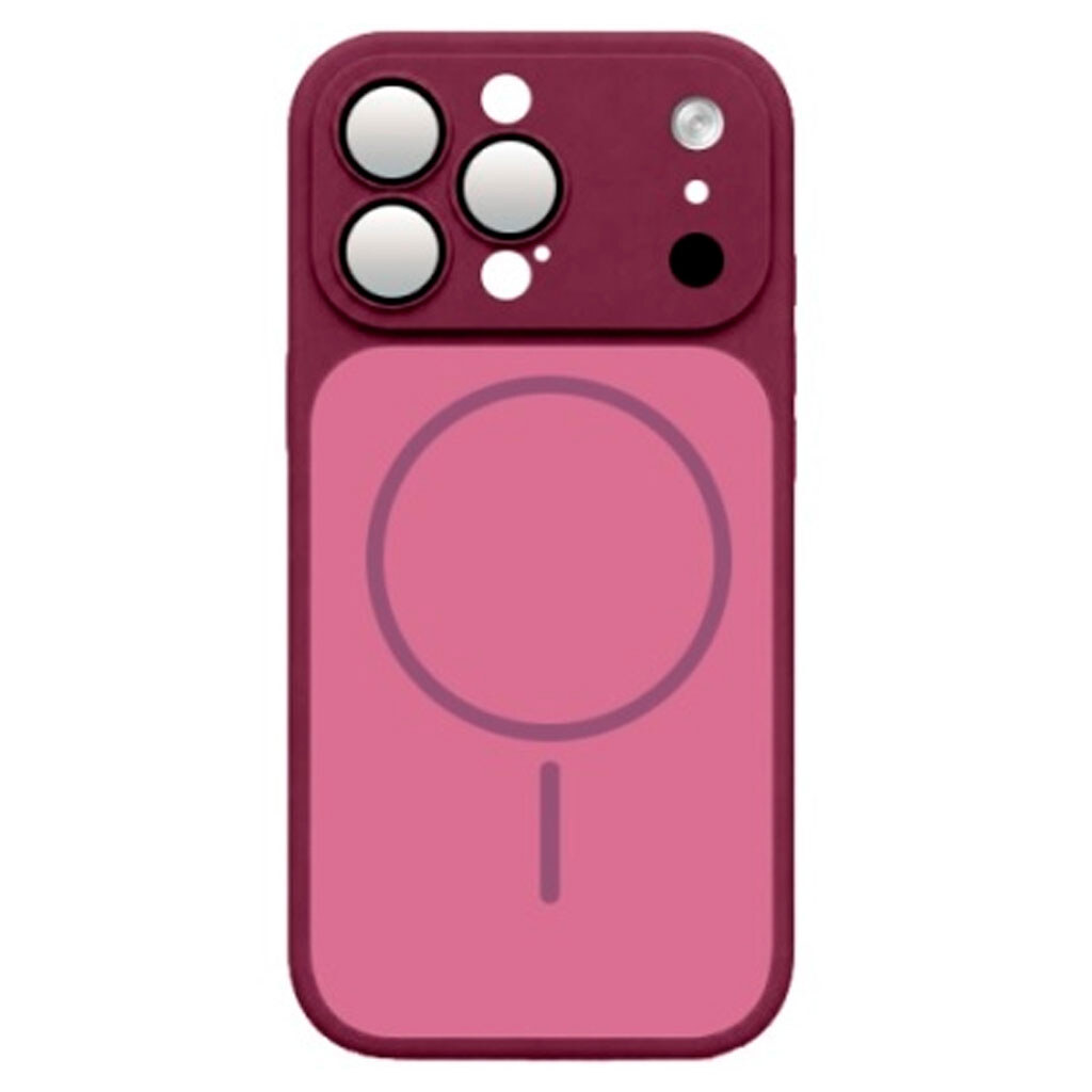 Чехол (накладка) Apple iPhone 15 Pro, MagCover, MagSafe, Вишневый - № 1 Чехол (накладка) Apple iPhone 15 Pro, MagCover, MagSafe, Вишневый - № 1
