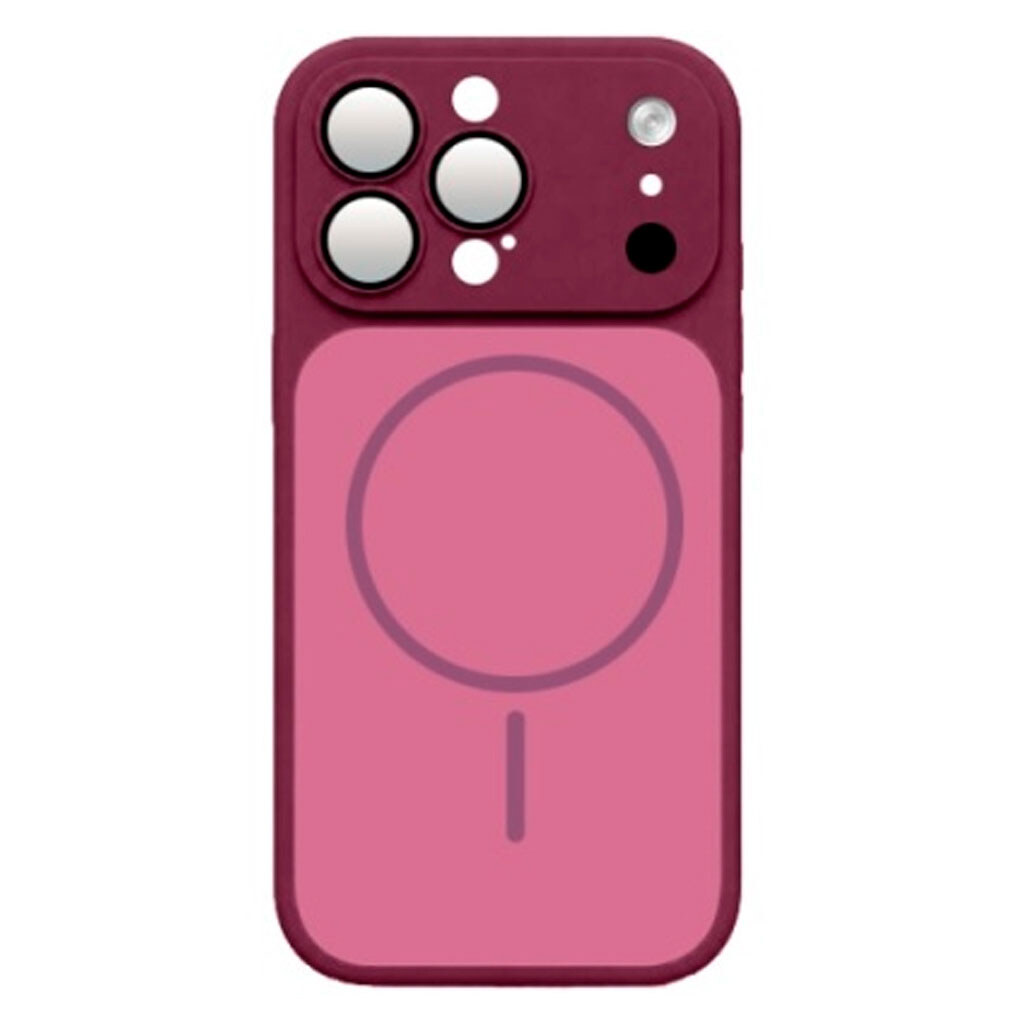 Чохол (накладка) Apple iPhone 16 Pro, MagCover, MagSafe, Вишневий - № 1 Чохол (накладка) Apple iPhone 16 Pro, MagCover, MagSafe, Вишневий - № 1