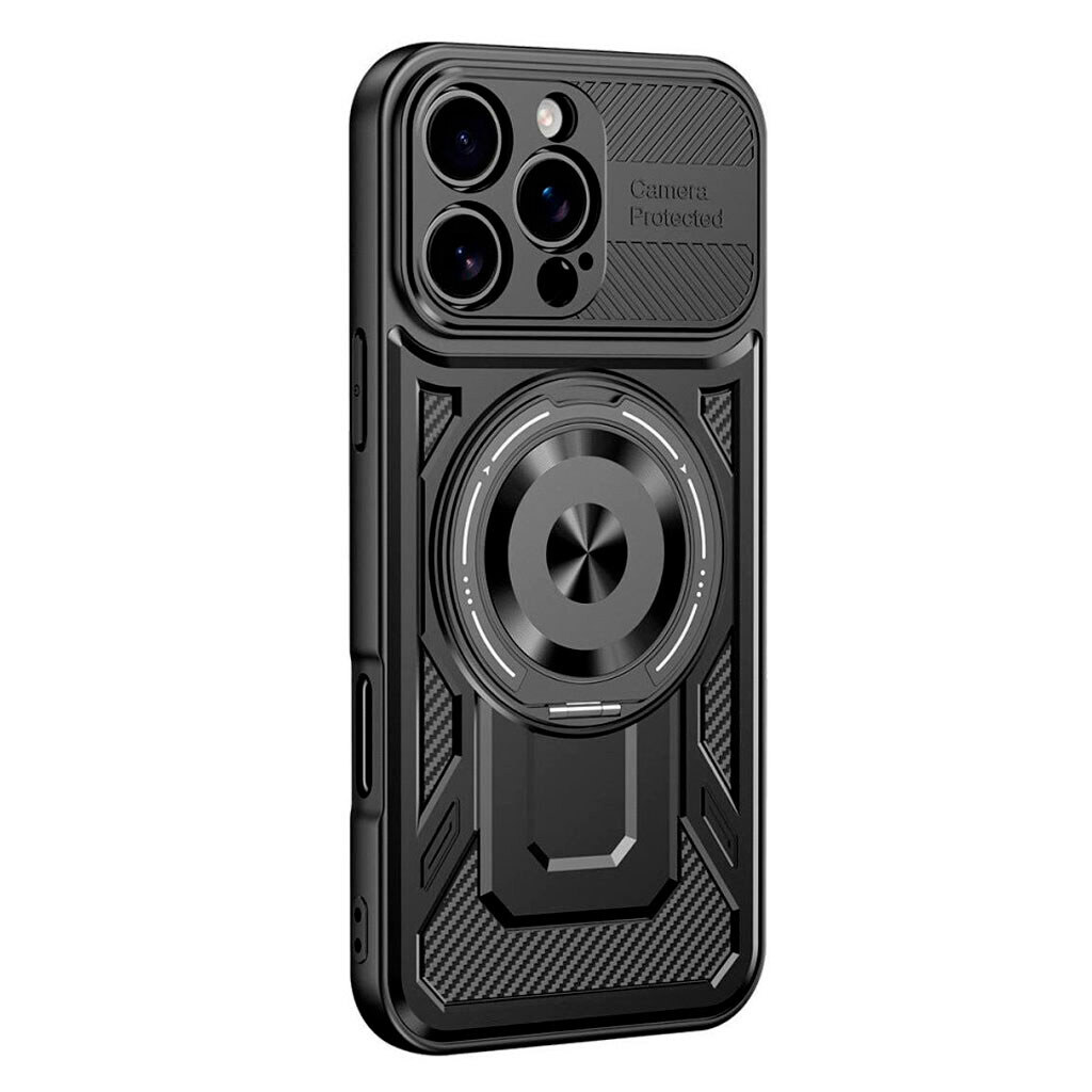 Чехол (накладка) Xiaomi Redmi Note 13 / Redmi Note 13R, Armor Rotating Magnetic, MagSafe, Черный - № 1 Чехол (накладка) Xiaomi Redmi Note 13 / Redmi Note 13R, Armor Rotating Magnetic, MagSafe, Черный - № 1