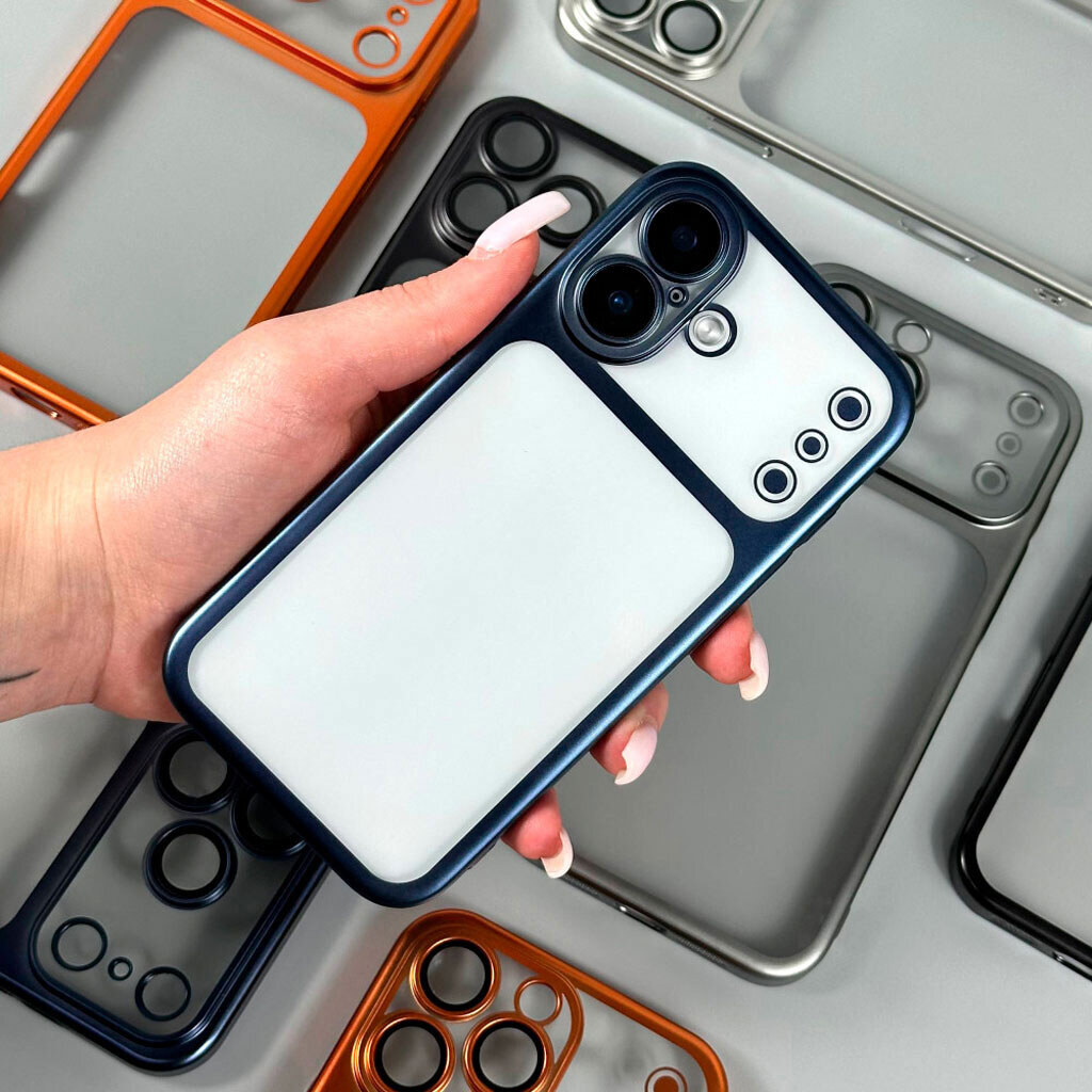 Чехол (накладка) Apple iPhone 17, Contour Line, Синий - № 2 Чехол (накладка) Apple iPhone 17, Contour Line, Синий - № 2