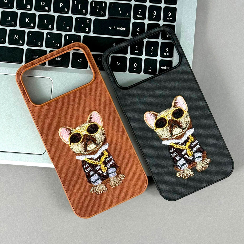 Чехол (накладка) Apple iPhone 14 Pro, Teddy Bear Embroidered, Urban Bear, Рисунок - № 3 Чехол (накладка) Apple iPhone 14 Pro, Teddy Bear Embroidered, Urban Bear, Рисунок - № 3
