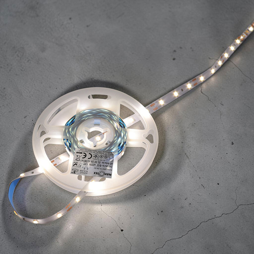 Лента LED USB NANOTEX, белый свет, IP20, 4,5 Вт/м, 4000 К, 3.0 м. - № 3 Лента LED USB NANOTEX, белый свет, IP20, 4,5 Вт/м, 4000 К, 3.0 м. - № 3