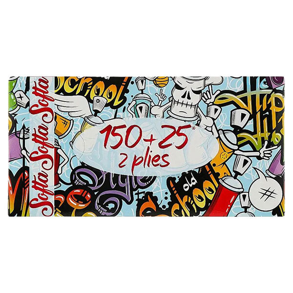 Салфетки косметические сухие Softa Chisto Graffiti Among Us, 2-слойные, 150+25шт., Chisto - № 1 Салфетки косметические сухие Softa Chisto Graffiti Among Us, 2-слойные, 150+25шт., Chisto - № 1