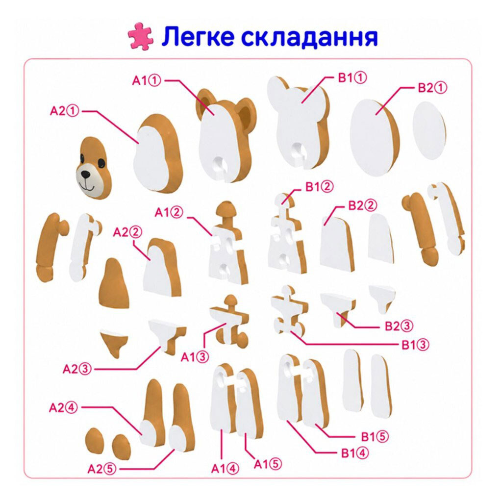 Набір 3D-стікерів-пазлів "ТІКІ АРТ: ПЕСИК ХАСКІ", Tiki Wiki - № 4 Набір 3D-стікерів-пазлів "ТІКІ АРТ: ПЕСИК ХАСКІ", Tiki Wiki - № 4