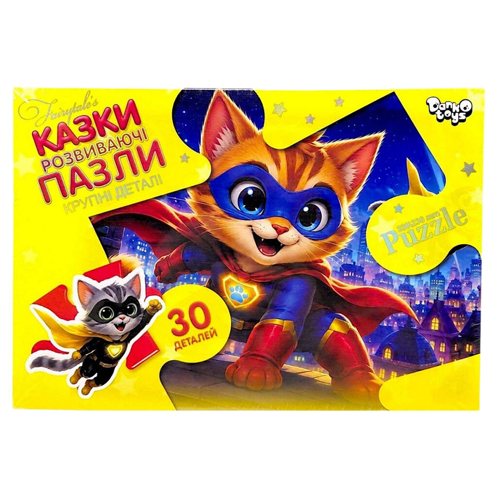 Пазлы макси "СУПЕР КОТЫ", на 30 элементов, Danko Toys - № 1 Пазлы макси "СУПЕР КОТЫ", на 30 элементов, Danko Toys - № 1