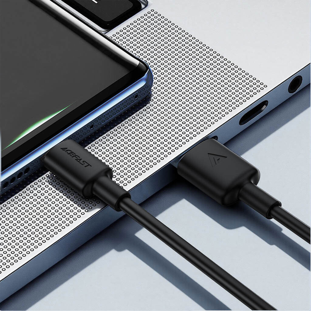 USB кабель AceFast C25-04, Type-C, 1.2 м., Черный - № 6 USB кабель AceFast C25-04, Type-C, 1.2 м., Черный - № 6